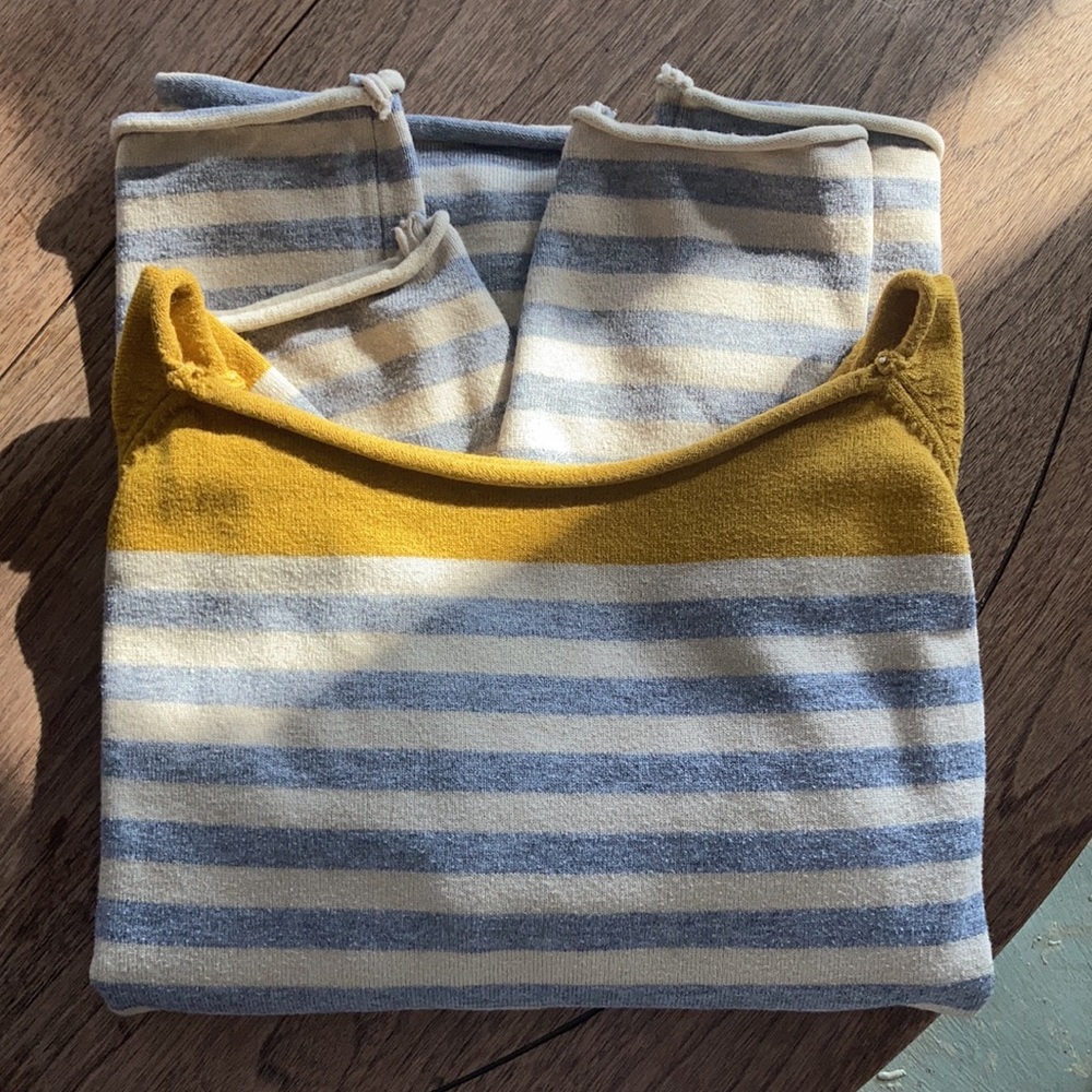 Striped Sweater, Slightly Off Shoulder, Brand & Size Unknown